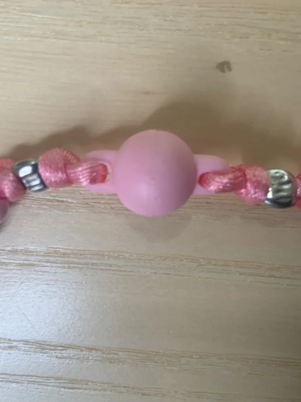 Janie & Jack Children’s Bead Necklace Pink and White Pop Closure
